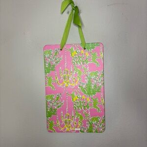 Lilly Pulitzer Monkey Trouble Pink and Green Decorative Magnetic Hanging Board